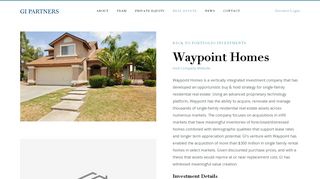 Waypoint Homes | Real Estate | GI Partners