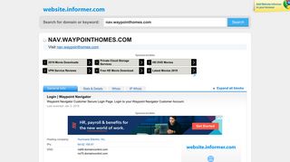 nav.waypointhomes.com at WI. Login | Waypoint Navigator