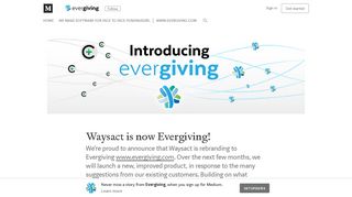 Waysact is now Evergiving! – Evergiving