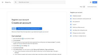 Create an account - Waze Help - Google Support