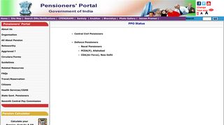 Pension Payment Order (PPO) Status - Pensioners Portal