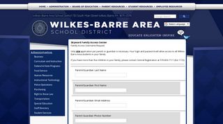 Family Access Registration - Wilkes-Barre Area School District