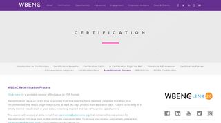 Certification — WBENC