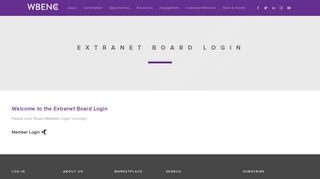 Extranet Board Login — WBENC