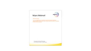 Wipro Webmail - Error Page