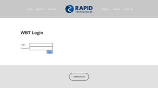WBT login — Rapid Technologies