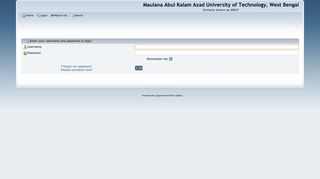 Login - Maulana Abul Kalam Azad University of Technology, West ...
