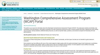 Washington Comprehensive Assessment Program (WCAP) Portal