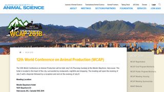 WCAP 2018 - American Society of Animal Science