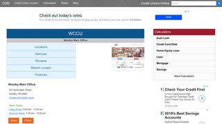 WCCU - Westby, WI - Credit Unions Online