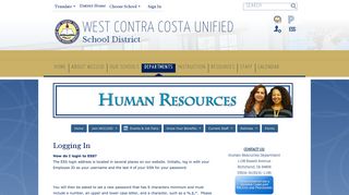 Human Resources / Logging In - Wccusd