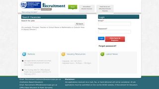 Western Cape Government e-Recruitment: Users