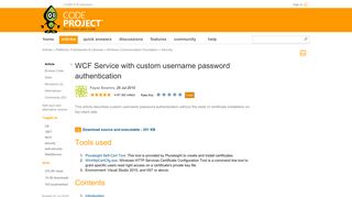 WCF Service with custom username password authentication ...