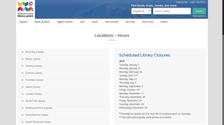 Locations – Hours | Whatcom County Library System