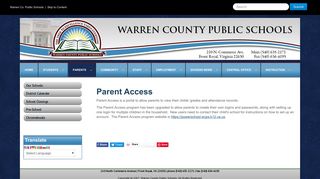 Parent Access - Warren County Public Schools