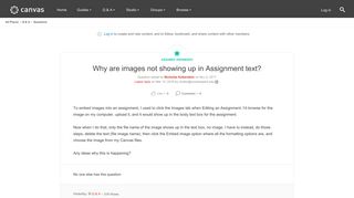 Why are images not showing up in Assignment text? | Canvas LMS ...