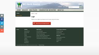 Login - WCS North America - Wildlife Conservation Society