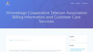 Winnebago Cooperative Telecom Association Billing Information and ...