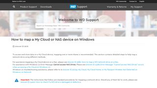 How to map a My Cloud or NAS device on Windows | WD Support