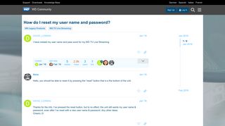How do I reset my user name and password? - WD TV Live Streaming ...