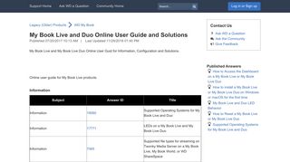 My Book Live/Duo Online User Guide and Solutions - Service