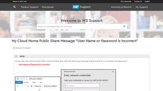 My Cloud Home Public Share Message 