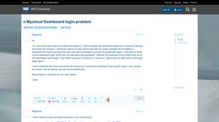 Mycloud Dashboard login problem - My Cloud - WD Community