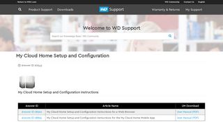 My Cloud Home Setup and Configuration | WD Support