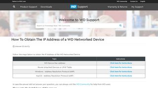 How To Obtain The IP Address of a WD Networked Device | WD Support