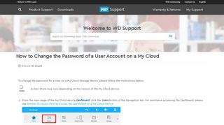 How to Change the Password of a User Account on a My Cloud | WD ...