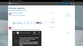 Username + password - My Cloud - WD Community
