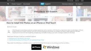 How to install WD Photos on an iPhone or iPod Touch | WD Support