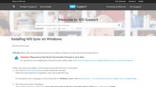 Installing WD Sync on Windows | WD Support