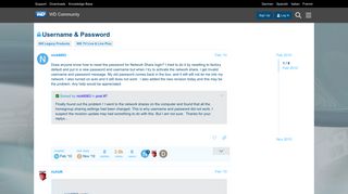 Username & Password - WD TV Live & Live Plus - WD Community