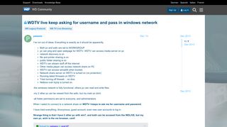 WDTV live keep asking for username and pass in windows network ...