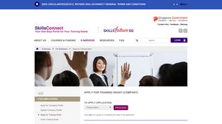 Apply for Training Grant - SkillsConnect Portal - Home