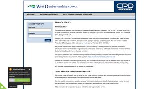 West Dunbartonshire CPD : Privacy Policy