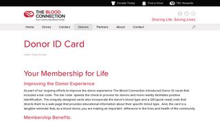 Donor ID Card - Donate Blood - The Blood Connection