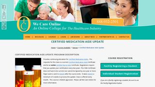 Certified Medication Aide Update - We Care Online Classes