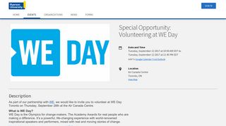 Special Opportunity: Volunteering at WE Day - ConnectRU