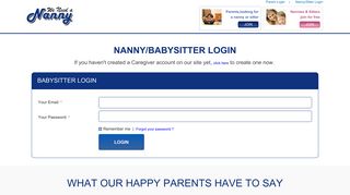 Nanny/Sitter Login - We Need A Nanny