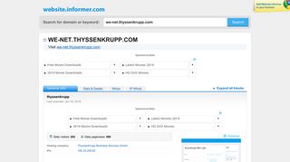 we-net.thyssenkrupp.com at WI. thyssenkrupp - Website Informer