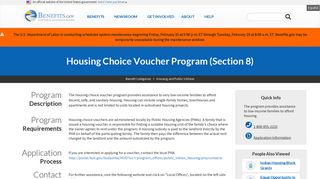 Housing Choice Voucher Program (Section 8) | Benefits.gov