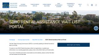 Section 8 Housing Choice Voucher Rental Assistance Wait List Portal