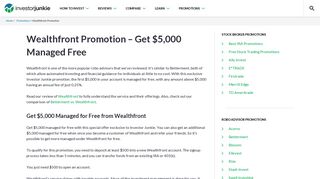Get $5,000 Managed for Free | Wealthfront Promotion 2019