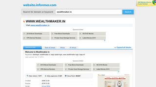 wealthmaker.in at WI. Welcome to Wealthmaker.in - Website Informer