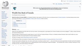 Wealth One Bank of Canada - Wikipedia