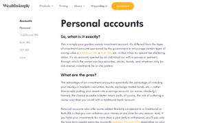 Personal accounts | Wealthsimple