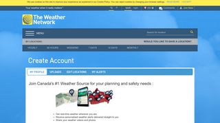 Create Account - The Weather Network