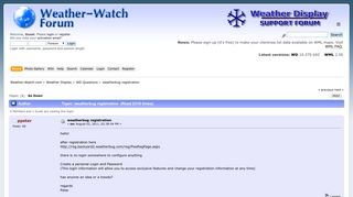weatherbug registration - Weather-Watch.com